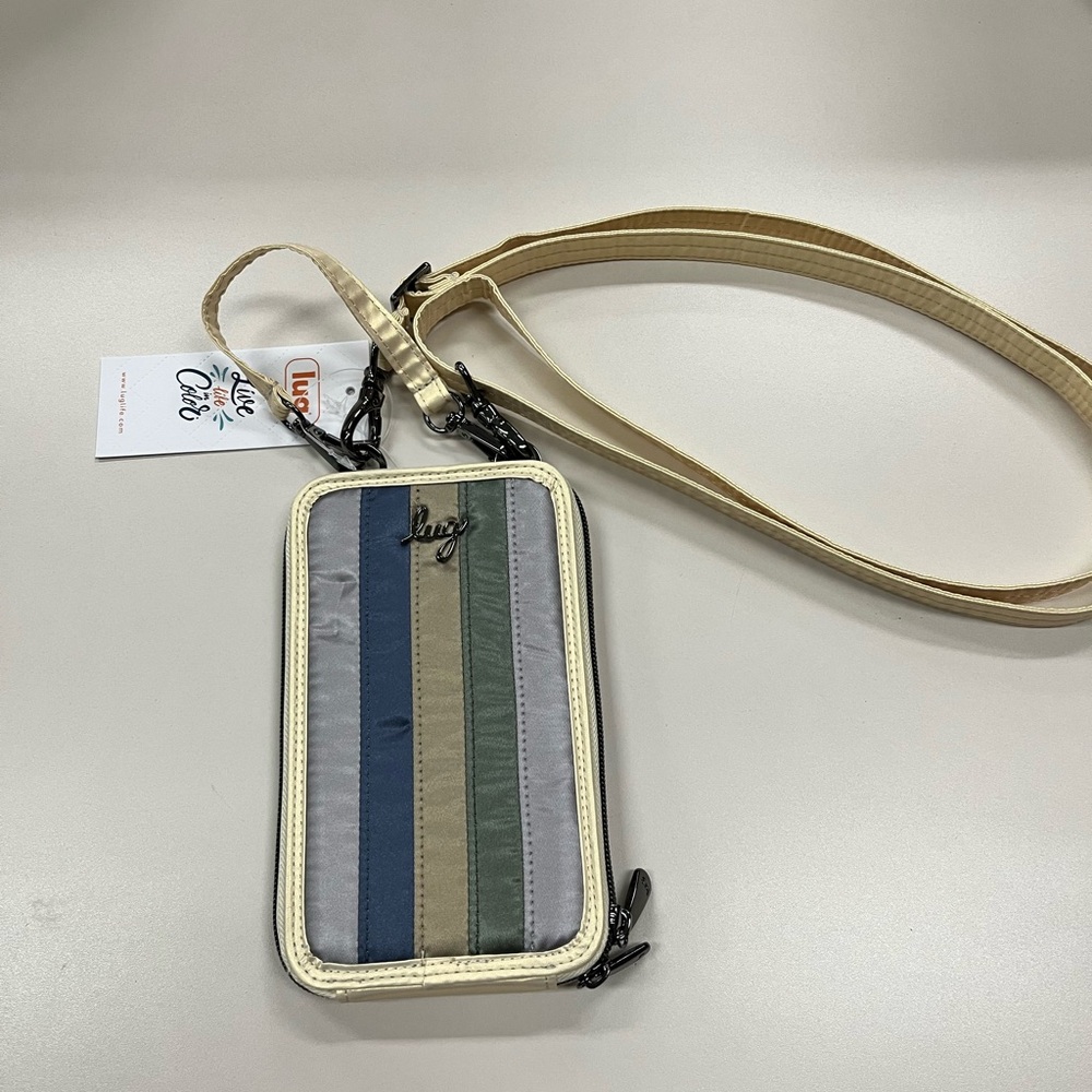 Lug Striped Crossbody Phone Wallet